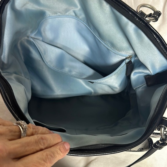 COACH Horse & Carriage Canvas Leather Trim Shoulder Bag Carryall Tote - Picture 10 of 15